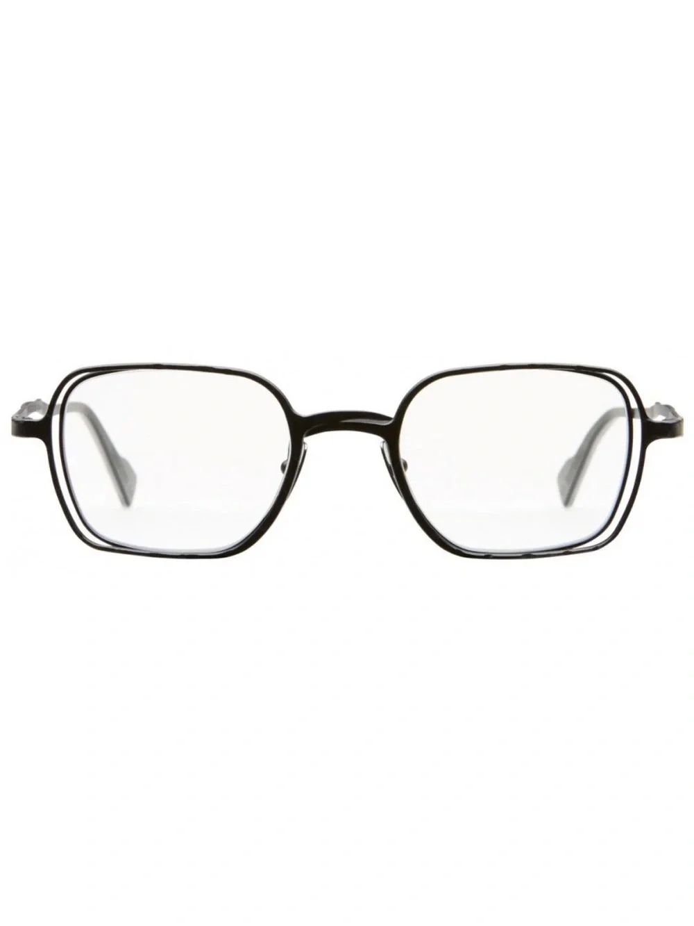 KUBORAUM H22 Black Square Metal Frame Glasses